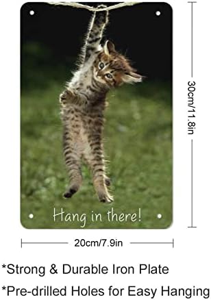 Реколта Лидице Табела-Метална плакат с Котка, Метални Консервени Табели с Котка-Вдъхновяващ Стенно изкуство-Виси Там Плакат