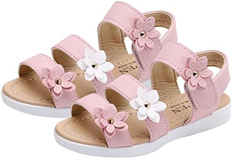 Летни Детски Сандали За момичета, Модни Обувки на Плоска подметка с Много цветя модел За Момичета, Обувки за Малки