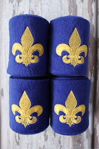 Пелерини за polo/Устойчиви накити, Комплект от 4-те Кралски Сини бродирани лилии