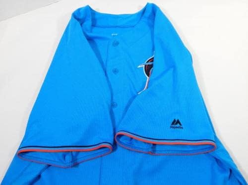 Маями Марлинс Милър 74 Използвана в игра Синя риза 48 DP22211 - Използваните В играта Тениски MLB