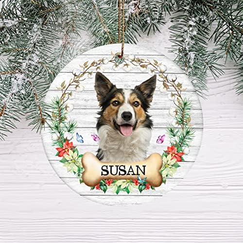 Колоритен Папагал Персонализирани Украшение За Домашни Любимци Обичай Коледен Орнамент За Кучета Паметник Коледен