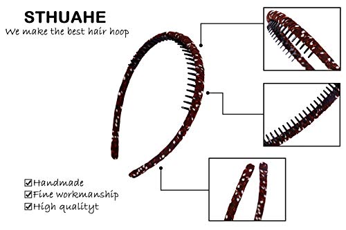 STHUAHE4PC Многоцветен Защитно Зъбни Гребен От Смола, Панделка за Коса, Превръзка на главата, Аксесоари за коса от Beauty