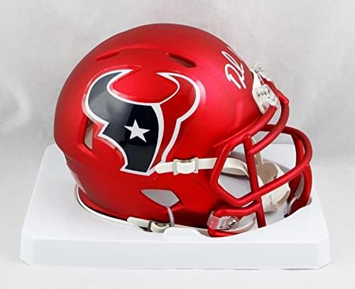 Мини-каска Houston Texans Blaze с автограф Дешона Уотсън - JSA Auth * Silver - Мини-Каски NFL с автограф