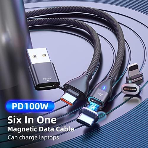 Кабел BoxWave, който е Съвместим с Честта V8 (кабел от BoxWave) - Кабел MagnetoSnap PD AllCharge мощност 100 W, Кабел