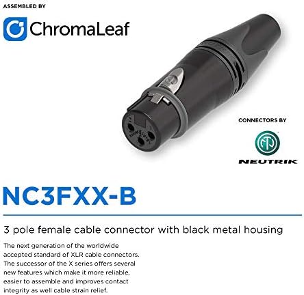 Четырехбалансный Микрофон кабел Canare L-4E6S Star | от XLR-F до 1/4TRS | Neutrik Gold | 6 фута | Сглобена в САЩ