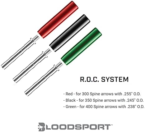 BLOODSPORT R. O. C. Надеждна система за външни компоненти за допълнителна здравина на връзката стрели с Броудхедом | .165 Микро-диаметър,
