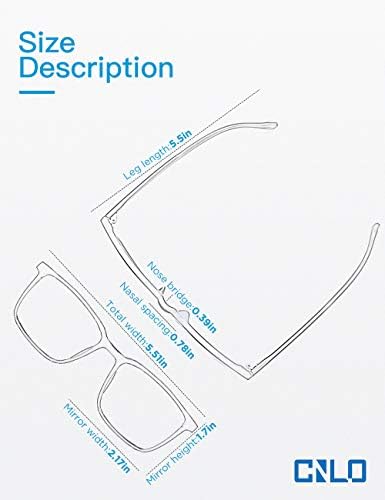 Блокиране на Очила CNLO Blue Light, Компютърни Очила за защита от uv, От Пренапрежение на очите, Рамки за очила За Мъже
