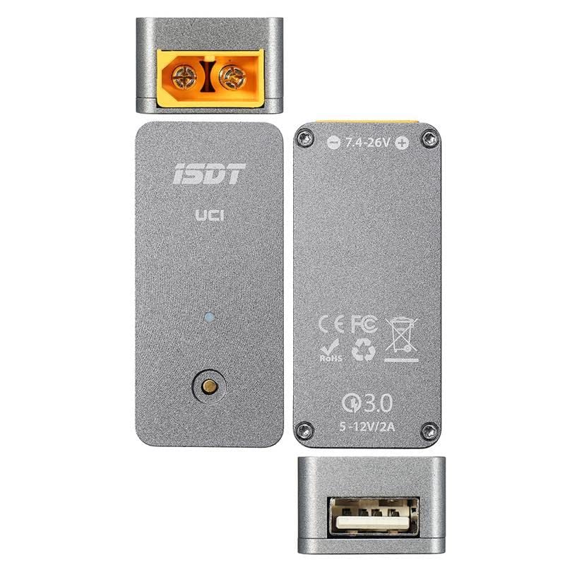 ISDT UC1 18 W 2A Мини Бързо Зареждане на Смарт USB Зарядно Устройство за Подкрепа 2,0/3,0/FCP/BC1.2 за LIPO Батерия RC FPV