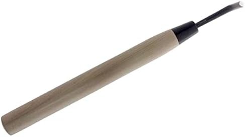 Michihamono Японски Инструмент за резба по дърво с къс Зазубриной 6 мм, Малка Лъжица за Дърворезба Tsuki Nomi, Извита U-образна форма, за Рязане на Завои и спадове в също е отлич