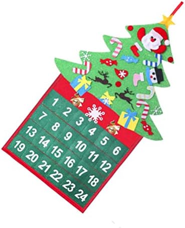 BESTOYARD Коледа 24 Деня за Обратно Броене Календар Коледна Елха във Формата На Електрически Врати, Висящи
