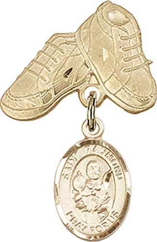 Детски икона Jewels Мания за талисман на St. Реймънд Nonnatus и игла за детски сапожек | Детски икона от 14-каратово