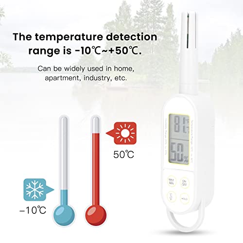 Преносим Термометър, Влагомер Цифров Дисплей Ръчно Температура Влажност Монитор Сензор Детектор за Вътрешно
