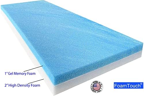 FoamTouch 5x 24x 72 Подмяна на възглавници за пейки Cool Gel Memory Foam средна твърдост (Подмяна на седалки, Обивочной