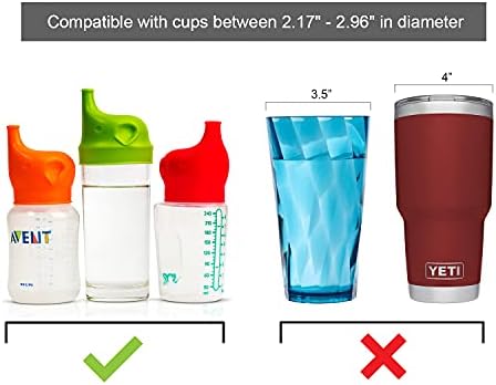 Силиконови капачки за чаши, които предпазват от разливи и течове, е с мек накрайник за бебета, малки деца по-малки