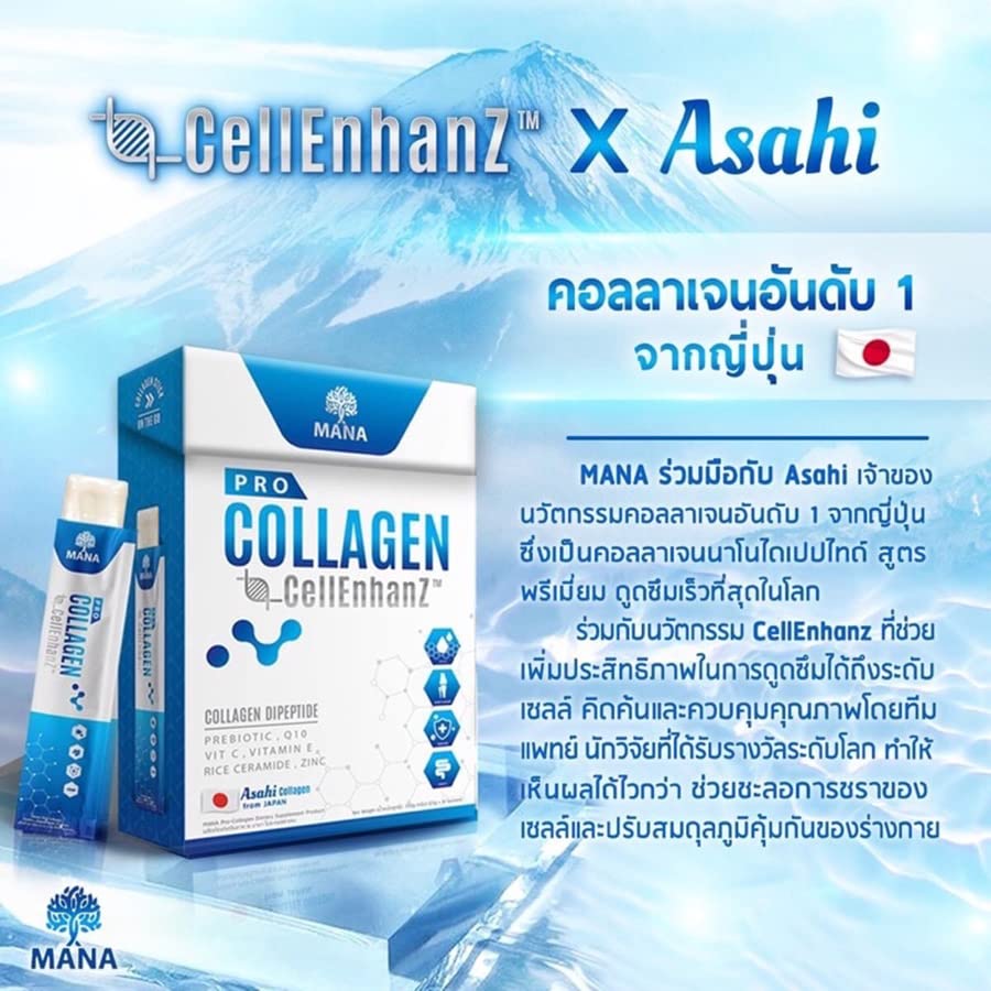 РАЗПРОДАЖБА на DHL EXPRESS Japan МАНА Pro Collagen Jelly Стик против Стареене на фирмата Asahi Deep Absorbtion CellEnhanz Set