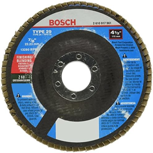 Bosch FD2945060 4-1/2 Инча 7/8 Инча, Тип дорник 29 Абразивни кръг с шкурка 60 за смесване / опесъчаване