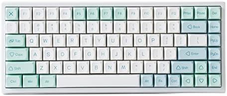 Жичен ръчна детска клавиатура YUNZII KC84 Mint 84 с възможност за смяна на 84 комбинации RGB с клавишными капачки на