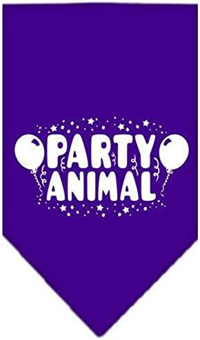 Шарена кърпа Mirage Pet Products Парти със Сито печат животни за домашни любимци, Малка, Лилава