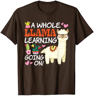 Обучение Тениска с Лама За Учители И Ученици Подарък за Любителите Алпака