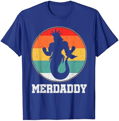Тениска Merdaddy Security Merman Mermaid Татко Fish за Деня на бащата
