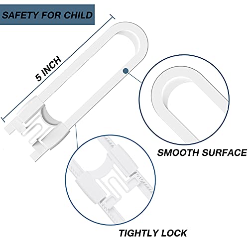 Ключалки кабинета За Защита от деца, Плъзгащи Предпазни Ключалки за защита от деца за Шкафове, 4 Опаковки U-Образна