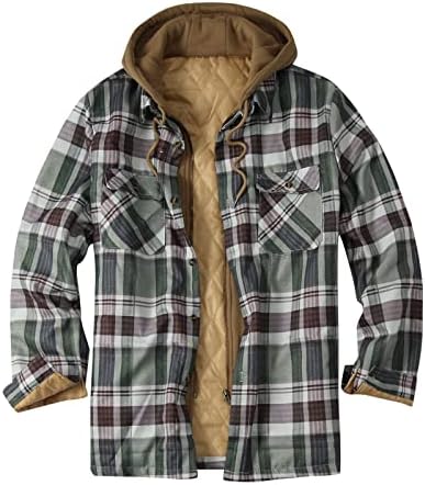BEUU Каре якета, Мъжки Ризи, Зимата на Топло палто с памучна подплата, качулка, копчета, Свободна и Ежедневни