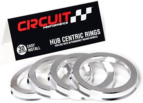 Централните пръстени за ступиц Circuit Performance (4 групи) - Пръстени от сребрист алуминий 64,1-56,1 - Съвместим