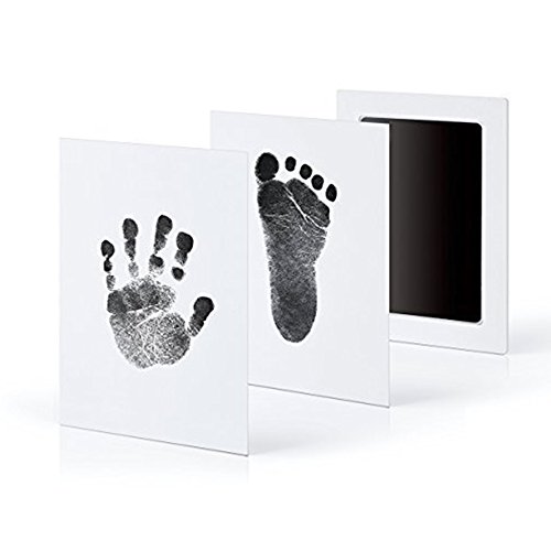 ELEOPTION Набор от рамки за бебешки отпечатъци на ръцете и краката, Тъмен мат с 1 Карта за отпечатъци, най-Добрите