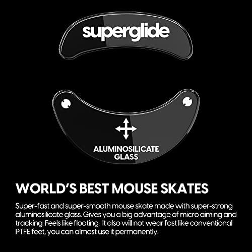 Superglide - Най-бързи и гладки крачета за мишка / Кънки от ултра силна безупречно стъкло на бърза гладка и здрава