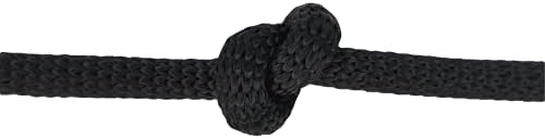 Въже от черно лавсанового полиестер 3/8 инча - 250-Подножието макара | Плътна плитка - Индустриален клас - Висока устойчивост