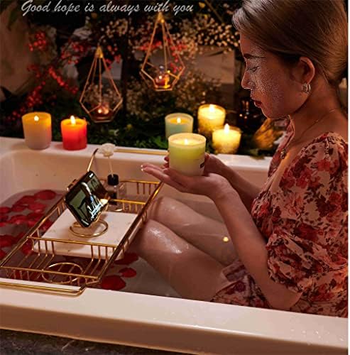HOUKAI Стойка за вана Телескопичен рафт за баня Тава За Баня Стойка за вана от неръждаема Стомана Артефакт, баня (Цвят: