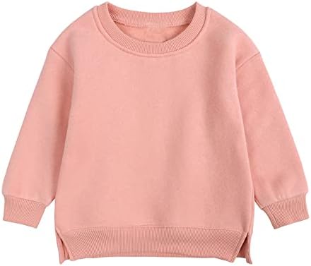 Пуловер За Малки момчета и Момичета, Руното Hoody, Детска Однотонная Връхни дрехи Големи размери За деца, Блузи