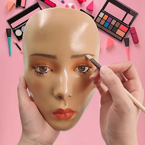 3D Грим За практика на Лица, за многократна употреба на Грим-Манекен за лице с Набор от Четки за грим, Силиконови Сянката