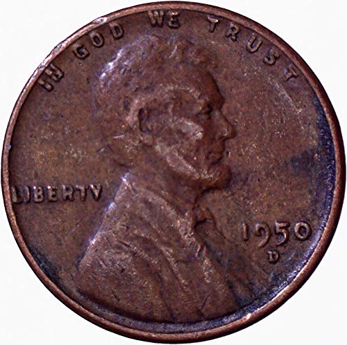 1950 Г. Линкълн пшеничен цент 1C много добър