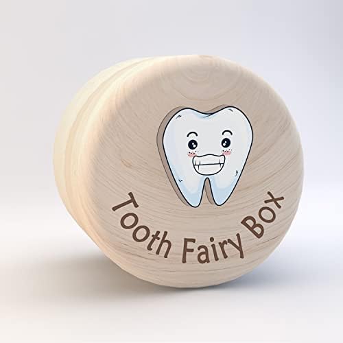 Скоростна феята на Зъбките Azbuk за момчета и момичета, Дървена кутия с Забавен Зъбите и 3D Зъб, За съхранение на Загубени