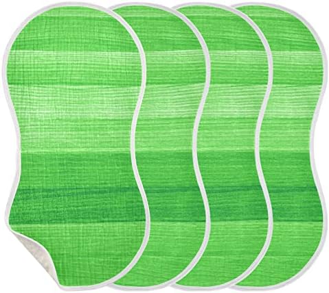 WELLDAY Муслиновые Бебешки Кърпички от оригване, Определени от 1, Меки Абсорбиращи Муслиновые Гъба цвят, Зелена