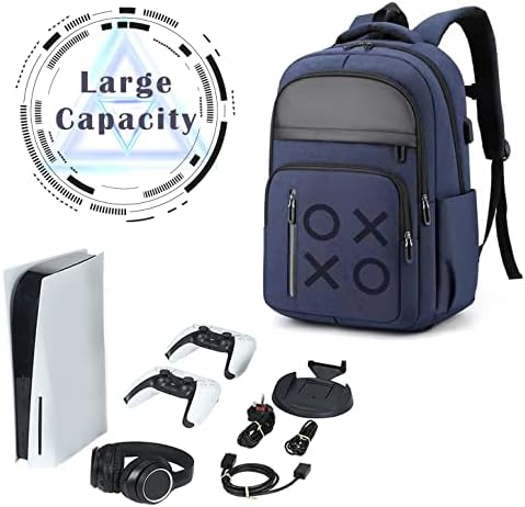 Раница за игралната конзола YB OSANA за PS5, Раница за пътуване, Калъф за носене с USB порт, Множество джобове