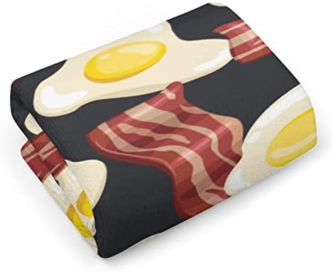 Кърпа за миене на чинии с пържени яйца и бекон 28.7 x 13.8 Кърпички За лице От най-добрите Влакна, Добре Абсорбиращи Кърпи