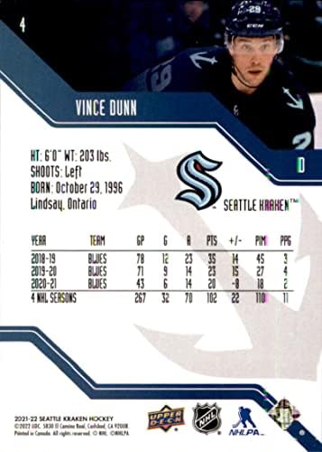 2021-22 Горната deca Сиатъл Кракен (от бокс сет) 4 Хокейна карта Винс Ици Сиатъл Кракен на НХЛ