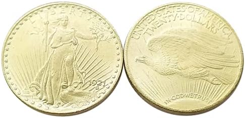 Kocreat Копие 1921-1932-P Златна монета Свобода с двоен Орел Двадесет долара-Точно копие на Сувенирни монети на САЩ Колекция