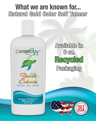 Caribbean Sol - Beach Colours Натурален Лосион за тен - Натурален и Екологично чист Лосион за тяло за тен Без слънце,