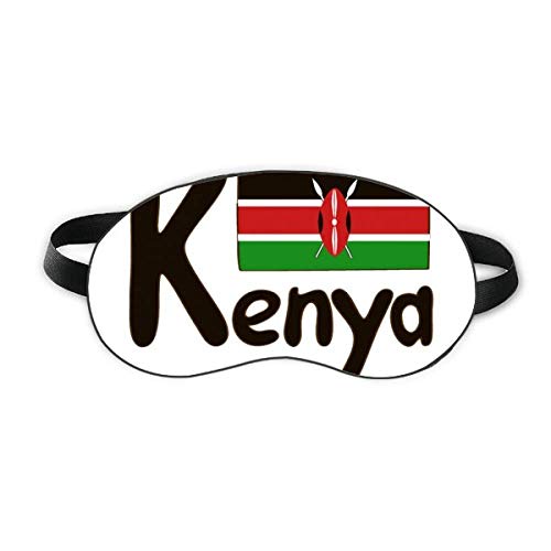 Национален Флаг на Кения Черен Модел Sleep Eye Shield Мека Нощна Превръзка На Очите Със Сенчести покритие