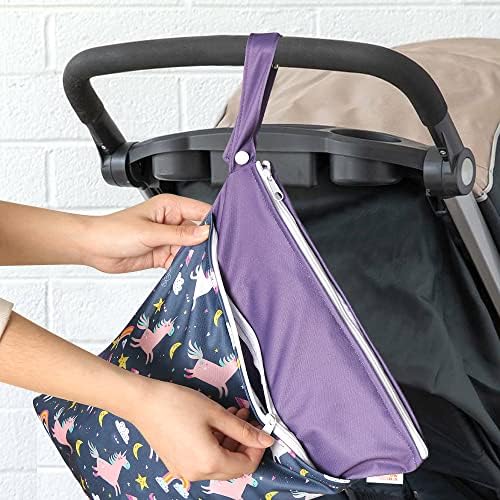 KKTAPOS Мокри и Сухи чанти за детски Филтър Памперси - Водоустойчив Многократна употреба Миещи Пътни чанти, чанта