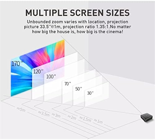 Мини проектор LHLLHL 4K DLP Android 9.0 Поддържа Мини-видео проектор за мобилен телефон с батерия (цвят: E)