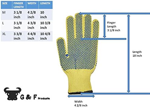 Работни ръкавици G & F Products 1670L, Устойчиви на гумата, работни ръкавици, от кевларови трикотаж, Произведени