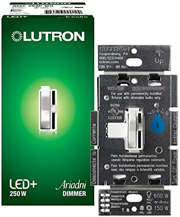 Преминете Lutron LED + Димер | за регулираните led, халогенни лампи и лампи с нажежаема жичка | Полюс или 3-лентов