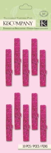 K&Company Лъскави Розови клечки за дрехи за scrapbooking, Кели Panacci Valentine
