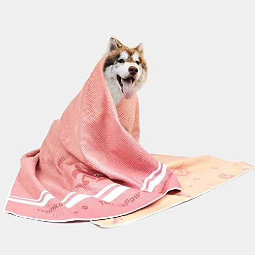 Благодарствено Кърпа за домашни любимци, Кърпи за баня за кучета, Плажна кърпа от микрофибър (27,5 x 55,1), Супер Впитывающее,