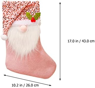 Коледна Украса NUOBESTY, Коледни Чорапи с Джуджетата, Шведски Чорапи с Дядо Гномом, Скандинавските Окачени Чорапи, Коледни
