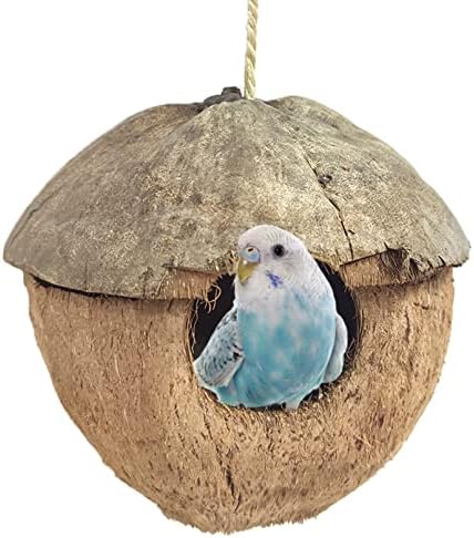 PINVNBY Натурален Кокосов Орех Птичья Кожата Гнездо, Хижа Къща От Черупката на кокосов орех Отглеждане на Птичи Гнезда